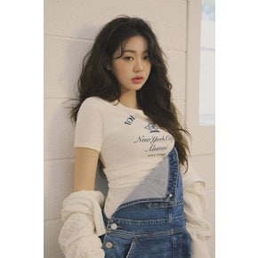 [장원영PICK] 여성 크레스트 링거 티셔츠 T32F1TTO37TWT1 TOMMY JEANS