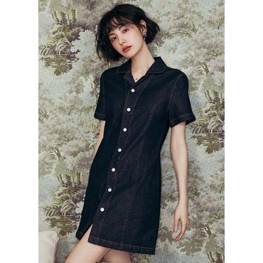 플랙진 여성 논페이드 반팔 데님 원피스_2colors (PJTI5OPK331)