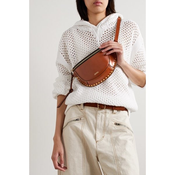 스카노 스터드 가죽 벨트백 1647597313511667