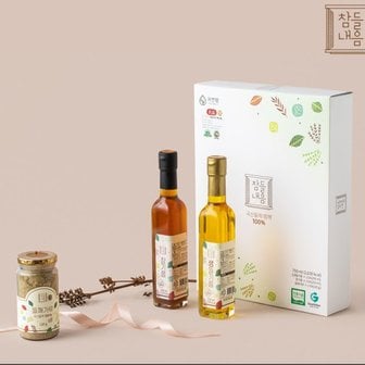 경북고향장터 사이소 [자연팜] 참들내음 4호 선물세트 (생들기름250ml+참기름250ml+들깨가루120g)