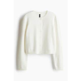 H&M 파인니트 가디건 크림색 1245736011
