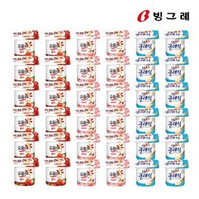 빙그레 요플레 딸기+복숭아+클래식 85g 각 12개