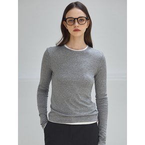BASIC TENCEL SLIM T-SHIRT_NSTS503 (5COLORS)