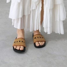 라피아 샌들 Raw Sienna Caramel Marni Raffia Sandal SAMS016102 P3860 ZO136