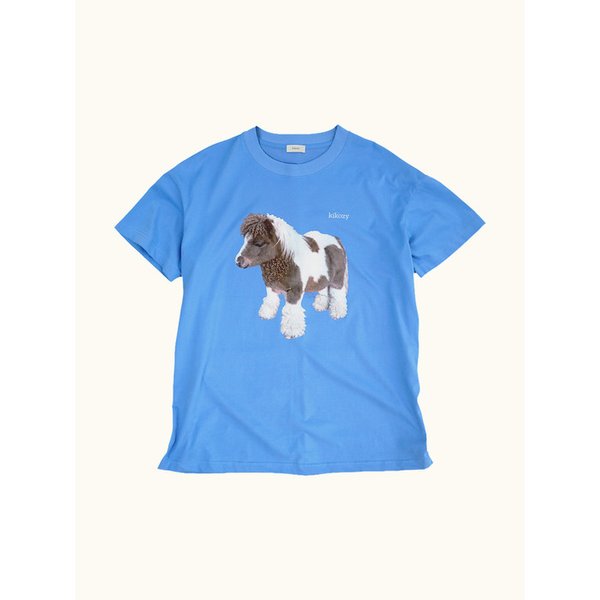 Pony Printing T-shirt_Sky blue