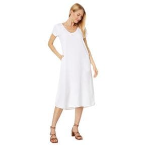 3910618 Mod-o-doc Stone Wash Tencel V-Neck Dress with Removable Belt