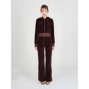 Velour Track Pants Brown