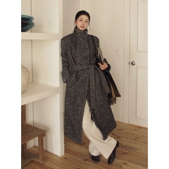 지에마르 HERRINGBONE WOOL LONG COAT 헤링본 울 롱 코트