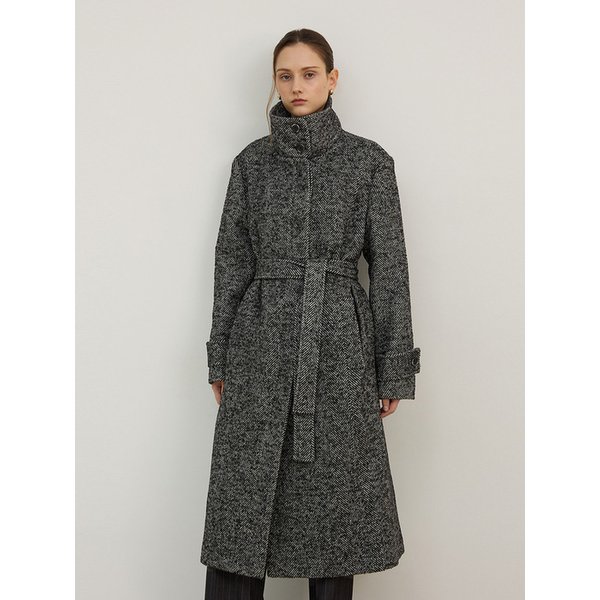 HERRINGBONE WOOL LONG COAT 헤링본 울 롱 코트