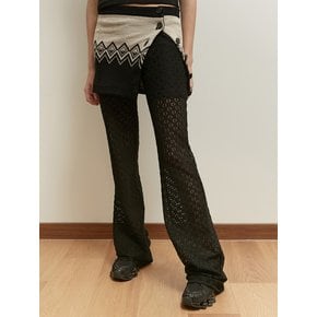 LACE BANDING PANTS [BLACK]