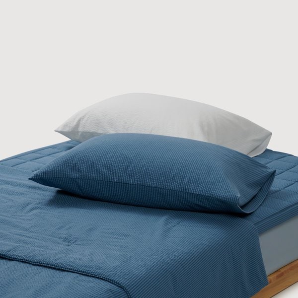 코튼 블렌디드 서커 베개커버_70X50cm_틸블루 J605204000195