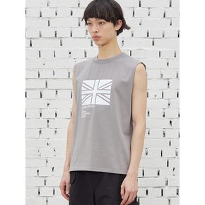 UNION JACK SLEEVELESS TOP GRAY_UNISEX