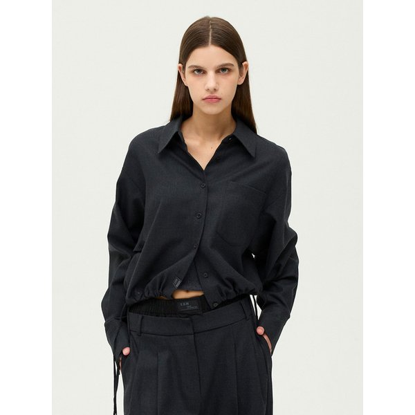 크롭 셔츠 블라우스 EMQ1WBL010