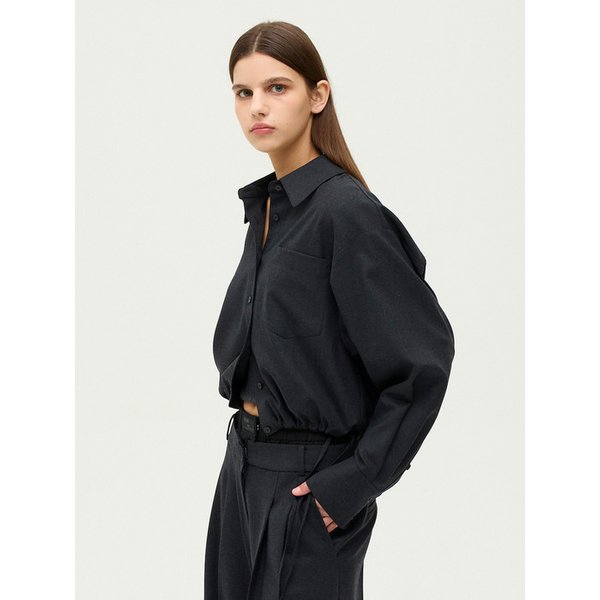 크롭 셔츠 블라우스 EMQ1WBL010