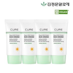 큐어 마일드 그린 선크림무기자차 40ml 4개