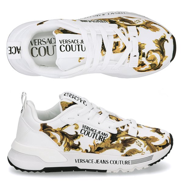 [부산점] 로고 위드 바로크 79VA3SAA ZSC97 G03 베르사체 폰도 다이나믹 여성 스니커즈 운동화