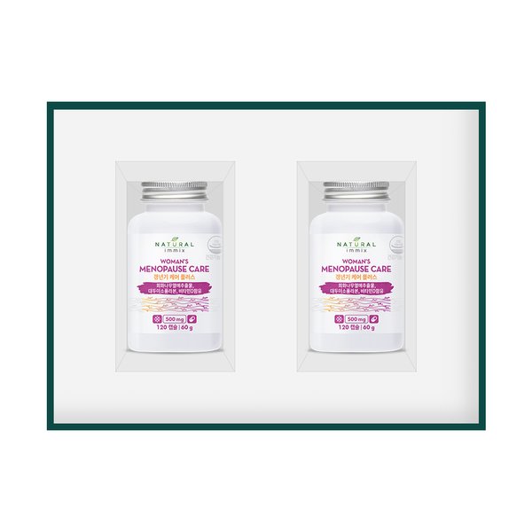 [선물세트] 내추럴이믹스 갱년기 케어 플러스 회화나무열매 대두이소플라본 500mg (4개월분)