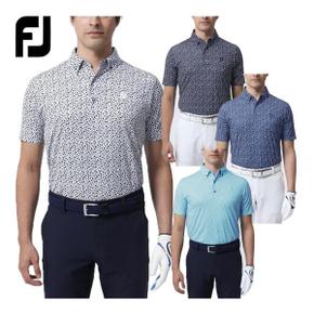 3131115 FOOTJOY 풋 조이 골프 웨어 반소매 버튼 다운 폴로 셔츠 FJ-S23-S01 CA3236335