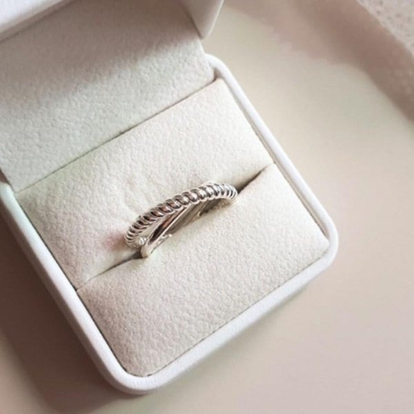 [옷자락] 여성 유니크 꼬임 트위스트 크로스 반지