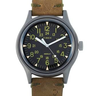 이스퀘어 4226650 Timex MK1 40 mm Stainless Steel Gunmetal Olive Watch TW2R97000