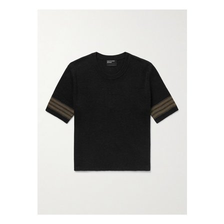ENFANTS RICHES DEPRIMES 앙팡 리쉬 데프리메 에디 자수 스트라이프 디스트레스 스웨터 1647597359717951