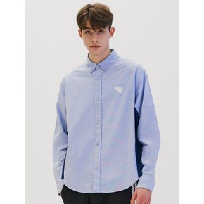 COLOR BLOCK OXFORD SHIRTS [BLUE]