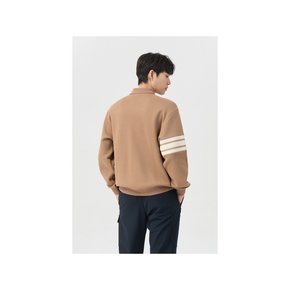 (남성) Border Line Sleeves Collar Sweatshirt G4TAW26201BEX