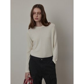 Wool Soft Basic Long Sleeved Round T-shirt