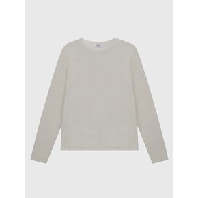 Wool Soft Basic Long Sleeved Round T-shirt