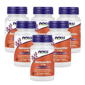 아스타잔틴 4mg 60정 베지 소프트젤 X 6통