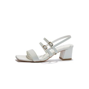 Square Buckle Sandal_Cream