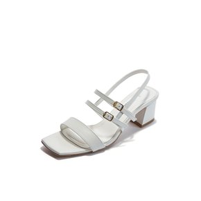 Square Buckle Sandal_Cream