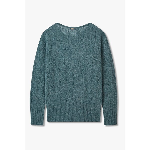 여성 케이블 알파카 울 스웨터 4625351506000