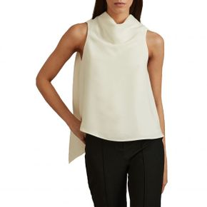 4879329 Reiss Simone Cowl Neck Sleeveless Trapeze Top