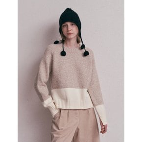 AR_Two tone point knit sweater_2color