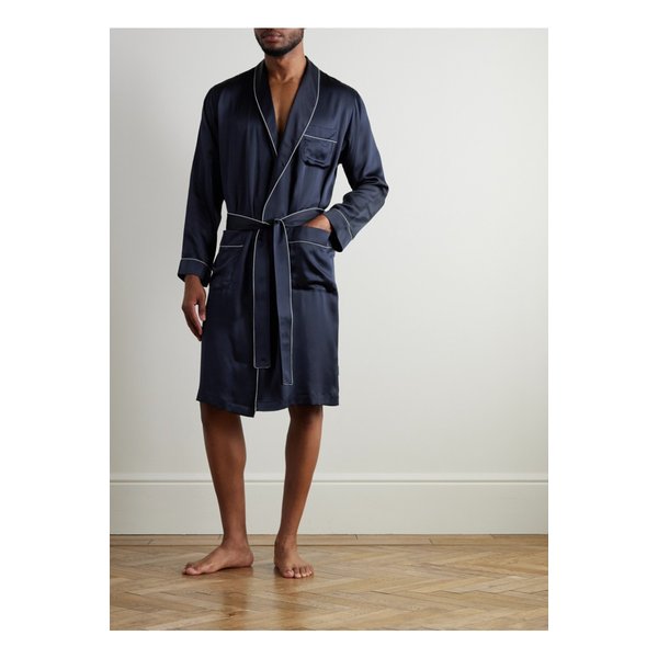 짐멀리 벨티드 실크 새틴 로브 46376663162964991