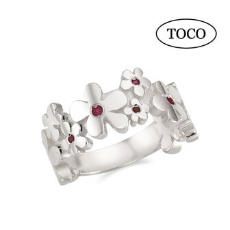 토코 925 Silver Flower Ring