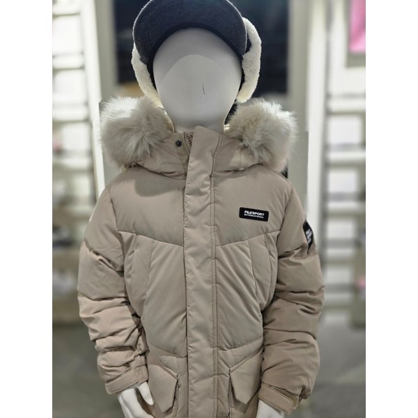 [파주점] 키즈 후드 퍼 구스 롱다운 (FK2DJG4205X-SEN)
