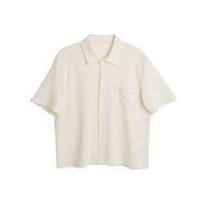 24 BOX SHIRT SHORTSLEEVE white BOUCLE (M2202BO) (부클 박스 셔츠 숏슬리브)