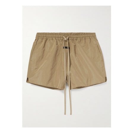 피어오브갓 로고 아플리케 크링클 셸 드로스트링 쇼츠 뉴트럴
