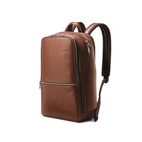 미국 샘소나이트 여성 백팩 Samsonite Classic 레더 Slim Backpack Cognac One Size 1351921