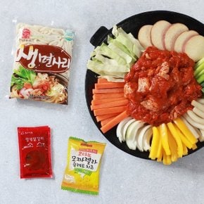 [춘천닭갈비]국내산 닭으로 만든 순살 춘천닭갈비 1kg + 치즈1 면사리1 소스1