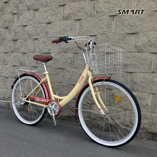 [스마트] 여성용 자전거 씨티크루저 레이디24/26 (24형/26형/7단/바구니+짐받이+흙받이) - 이마트몰, 원하는 상품을 원하는 시간에 쓱... 