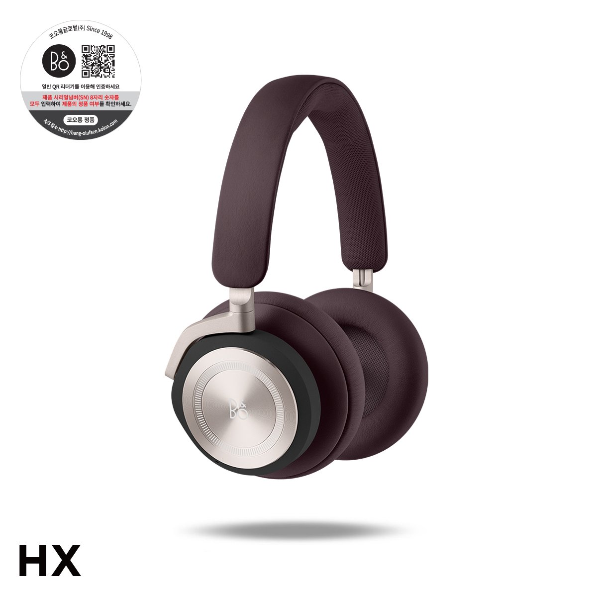 정품 뱅앤올룹슨 베오플레이 Hx (Beoplay Hx) Dark Maroon 블루투스 무선 헤드폰, 신세계몰