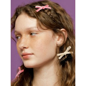 minimi velvet ribbon hairpin[3color]