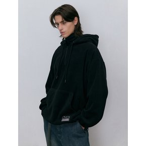 Fleece classic half zip-up hoodie (black)