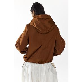 나일론 후드 재킷 브라운 1341990001