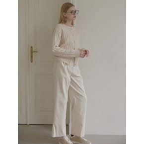 Daily Two Tuck Corduroy Pants - Ivory