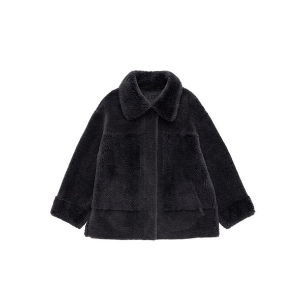 리얼 양털 시어링 자켓 [그레이]