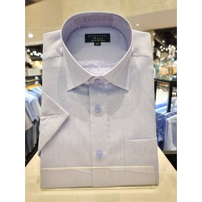 23SS(일반핏/반소매)구김적고 가볍고 시원한 린넨혼방 핀체크 밑단일자 셔츠겸남방CDCW2C2212V0